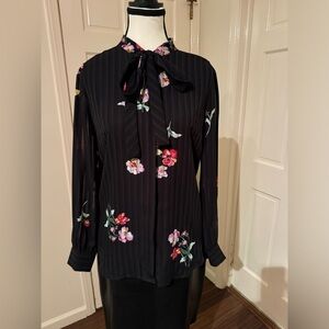 3 for $20 Ann Taylor tie-neck floral blouse